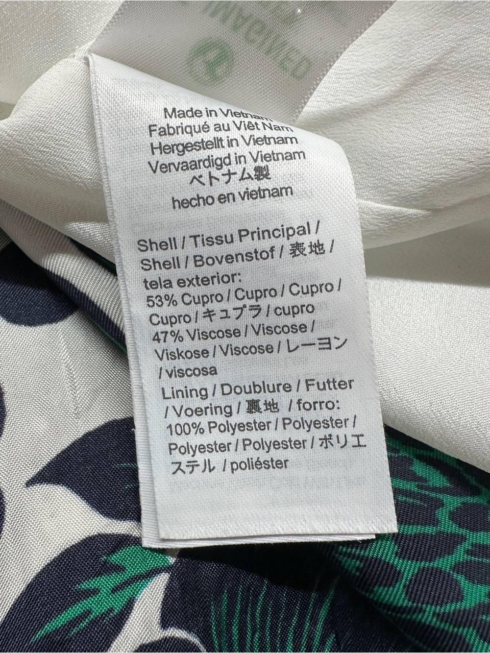 J. Crew Silky One Shoulder Ruffle Hem Dress Size 24 Emerald Navy Floral Formal - Picture 12 of 16